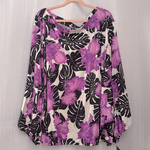 Coldesina Tropical‎ Print Top 3X NWT - Picture 1 of 11